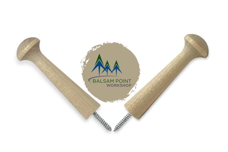 Balsam Point Workshop Screw-On Shaker Pegs Birch Hardwood - 2.9-Inch Wood Length Plus Hangerbolt - 10-Pack - Image 3