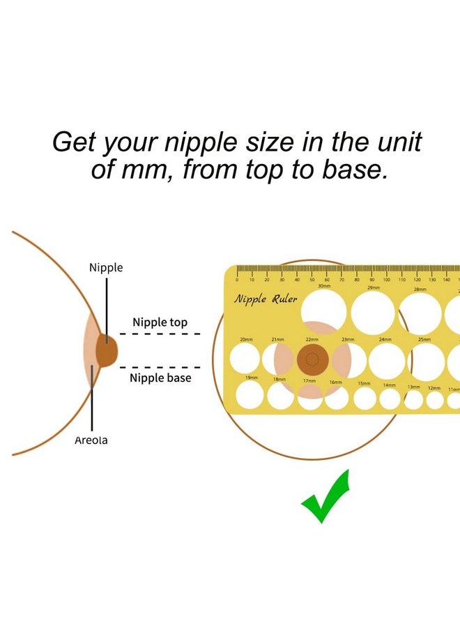 YOUHA - Nipple Ruler, Nipple Rulers For Flange Sizing Measurement Tool, Silicone & Soft Flange Size Measure For Nipples, Breast Flange Measuring Tool Breast Pump Sizing Tool-New Mothers Musthaves - Image 1