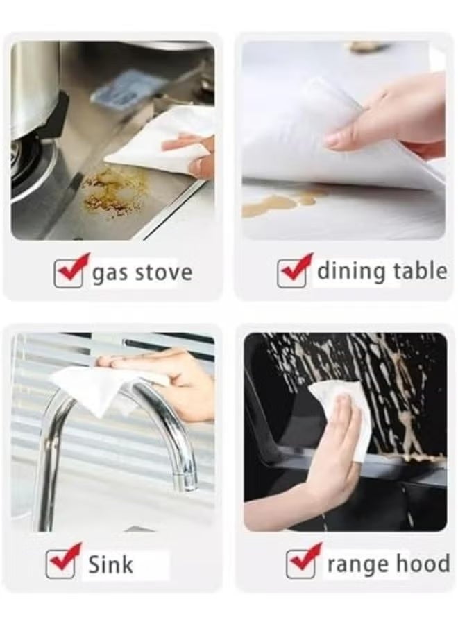 مناديل مبللة منزلية قوية لتنظيف المطبخ لإزالة التلوث، تحتوي 80 قطعة، عبوة واحدة - Image 5