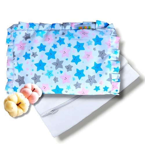 SAMSPIRE 100% Organic Cotton Mustard Seed Rai Pillow Cover, (Only Pillow Cover, NO Mustard Seeds) for Newborn Baby of 0 to 1 Years, for Baby Girl and boy (Star Mustard Cover) - Image 1