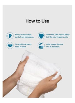 PEE SAFE PeeSafe Disposable Period Panties, 4 Panties, L - XL size (Pack of 2)  - Image 4