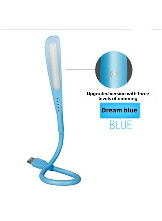 Night Light Student Learning Table Lamp Led Eye Protection Table Lamp Hose USB Lamp Keyboard Lamp Duckbill USB14 Lamp-Color:Touch Blue - Image 1