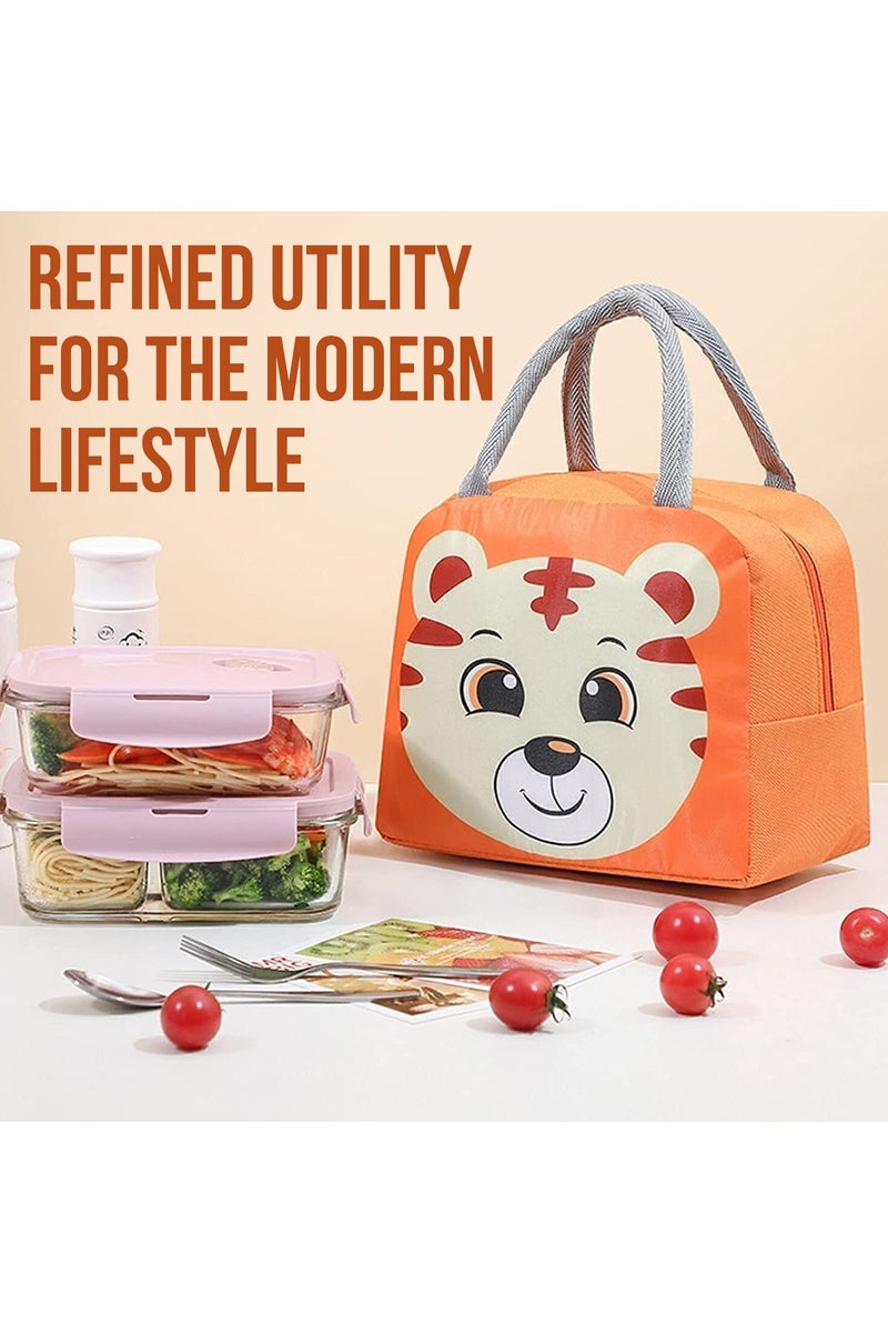تيديلين حقيبة غداء النمر البرتقالي - حقيبة معزولة مقاومة للماء وقابلة لإعادة الاستخدام للأطفال أو البالغين، مثالية لصناديق الغداء، وصناديق تيفين، والنزهات، والعمل، أو المدرسة - Image 2
