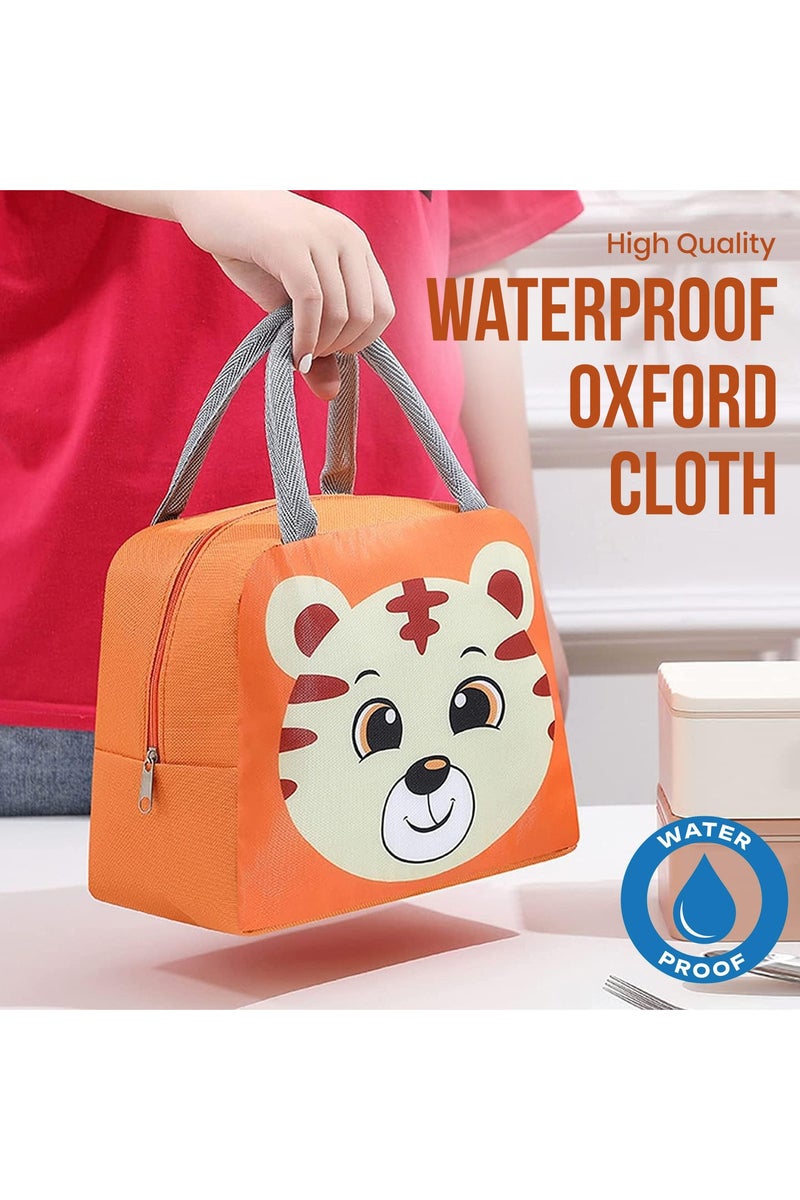 تيديلين حقيبة غداء النمر البرتقالي - حقيبة معزولة مقاومة للماء وقابلة لإعادة الاستخدام للأطفال أو البالغين، مثالية لصناديق الغداء، وصناديق تيفين، والنزهات، والعمل، أو المدرسة - Image 3