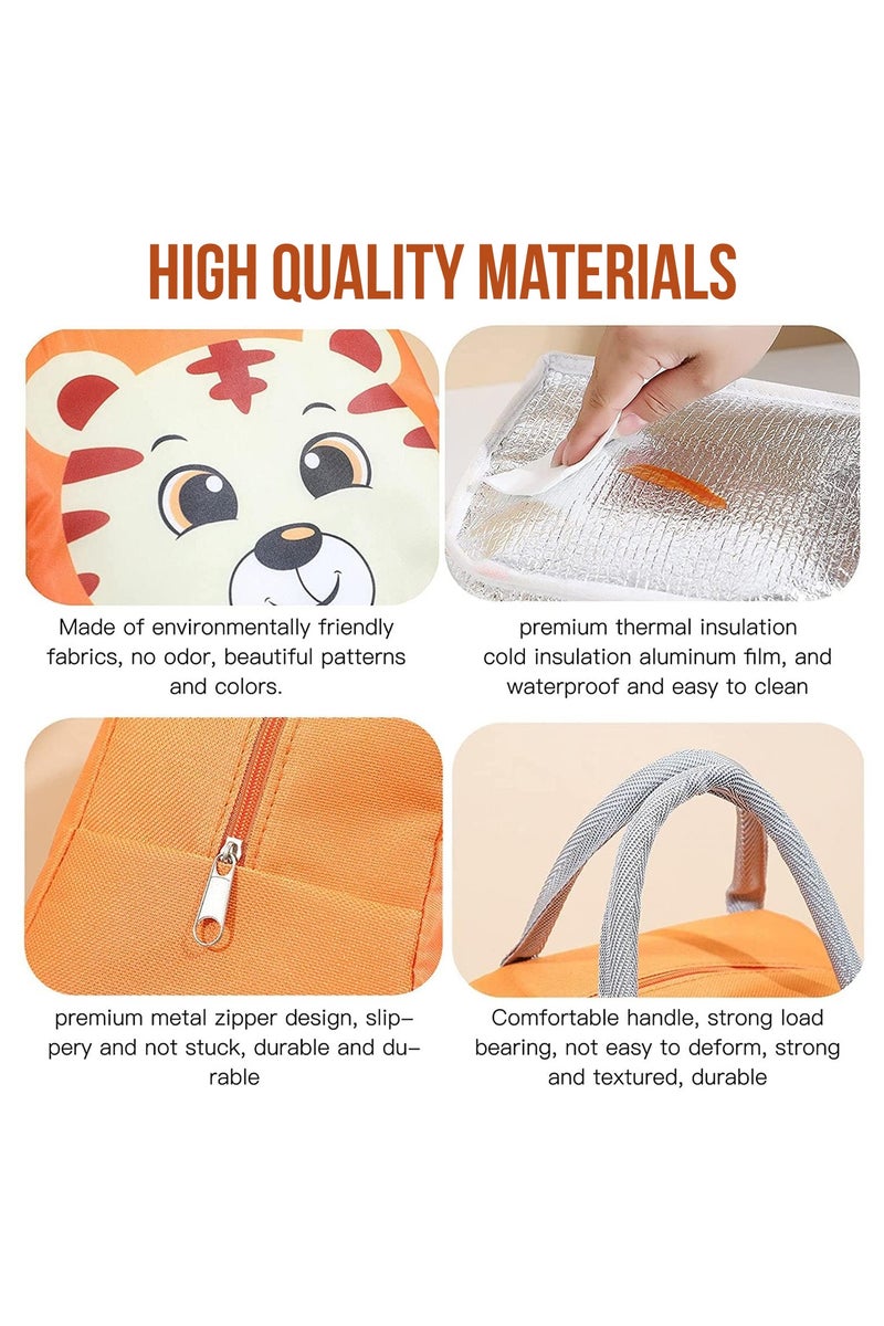 تيديلين حقيبة غداء النمر البرتقالي - حقيبة معزولة مقاومة للماء وقابلة لإعادة الاستخدام للأطفال أو البالغين، مثالية لصناديق الغداء، وصناديق تيفين، والنزهات، والعمل، أو المدرسة - Image 5