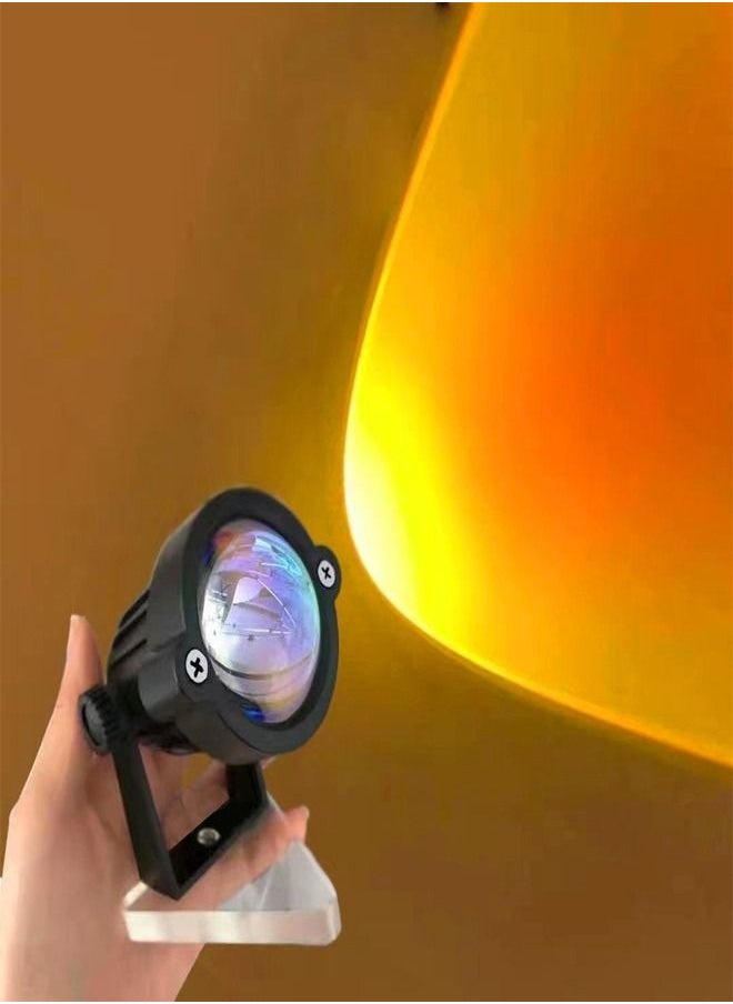 fashionhome - Sunset Mood Atmosphere Projection Lamp LED Night Light for Aesthetic Room Decoration Ambient Lighting Photography Backdrop and Visual Art 8x7.5x10 cm - Image 1