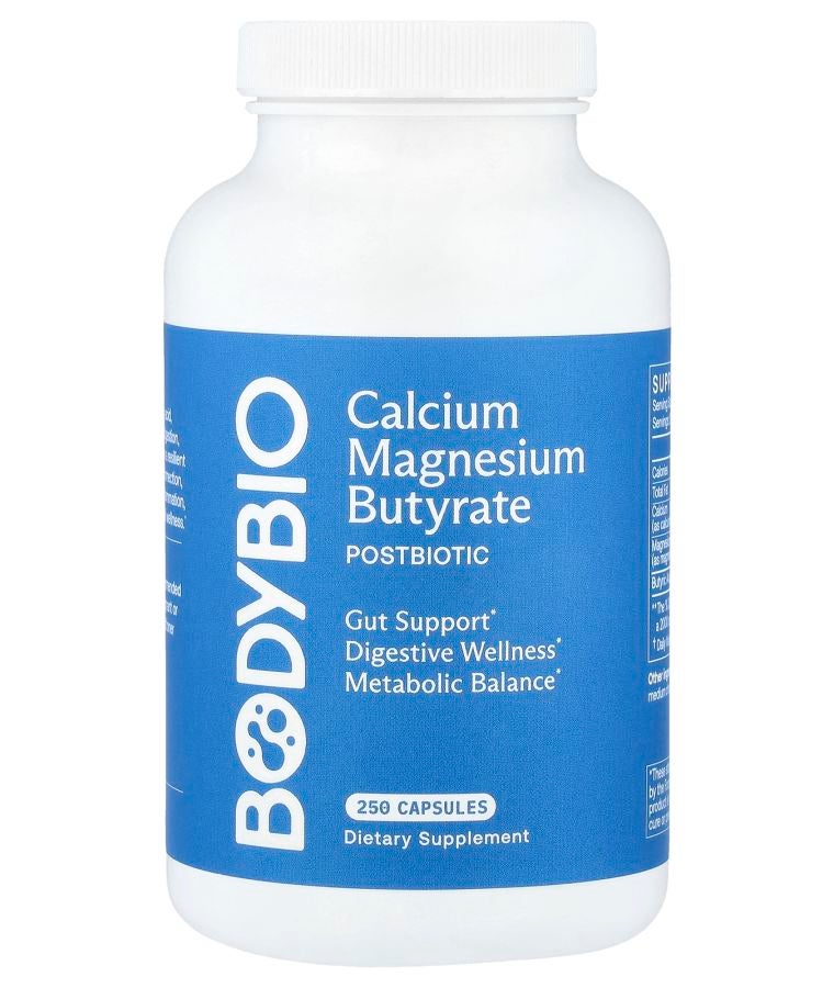 BodyBio Calcium Magnesium Butyrate 250 Capsules