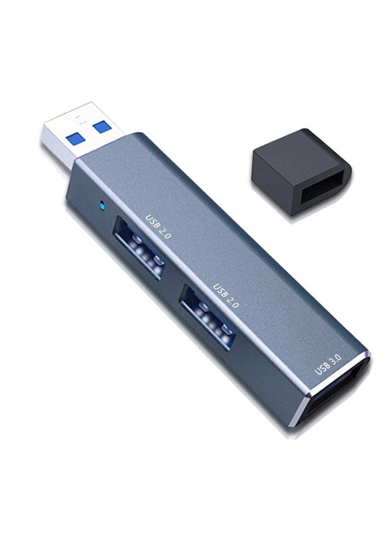 USB 3.0 Hub, 3 Ports Multiport Adapter, USB Expander, USB 3.0 Splitter Aluminum Multiple USB Extension Dock Compatible, or Laptop, Xbox, Flash Drive, HDD, Console, Printer, Camera, Keyborad, Mouse - Image 1