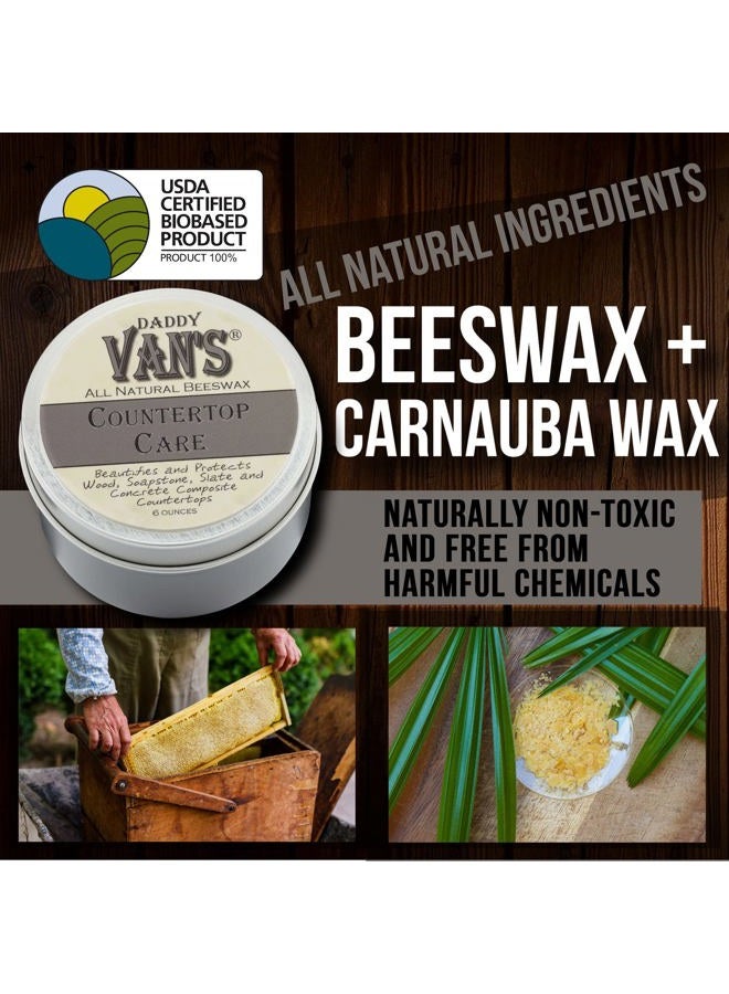 Daddy Van's ® All Natural Beeswax Countertop Care for Soapstone, Slate, Concrete Composite and Butcher Block Counter Tops - Food Safe, Chemical-Free and Non-Toxic - 6 Oz. Tin - Image 4