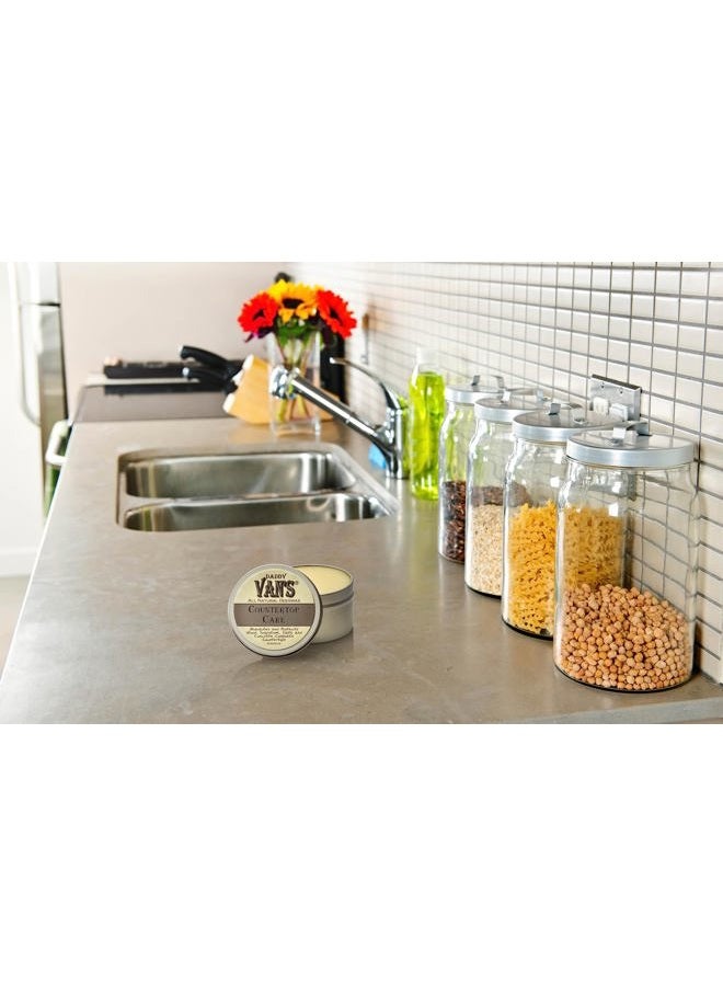Daddy Van's ® All Natural Beeswax Countertop Care for Soapstone, Slate, Concrete Composite and Butcher Block Counter Tops - Food Safe, Chemical-Free and Non-Toxic - 6 Oz. Tin - Image 2