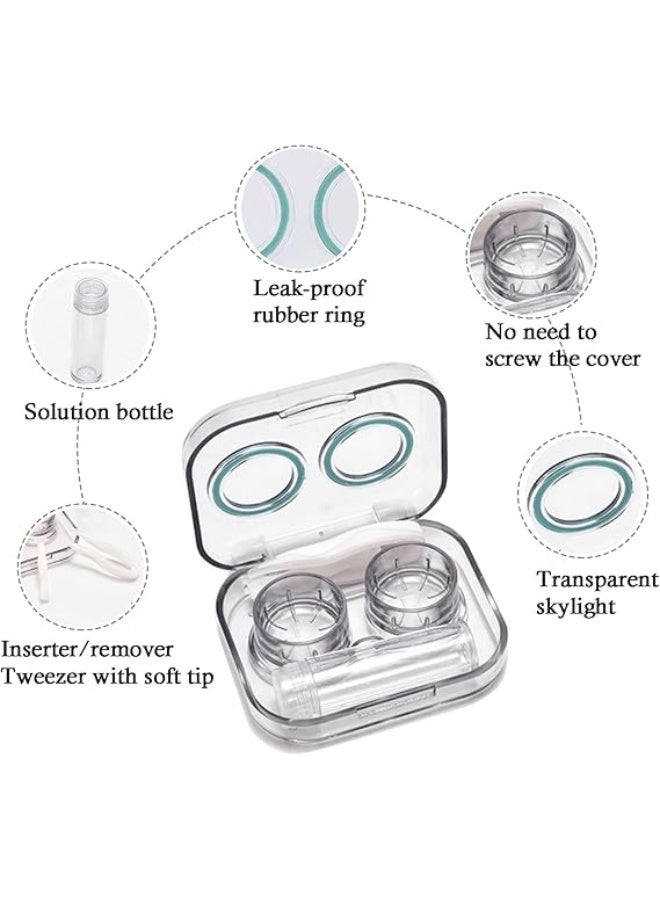 Contact Lens Case Leak Proof, Colorful Contact Lens Box Holder Container, Outdoor Mini Contact Lens Soak Storage Kit for Travel&Home - Image 2