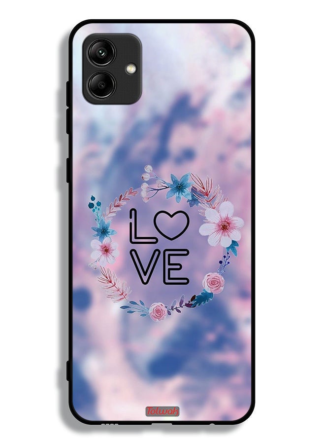 Tolwak Samsung Galaxy A04 Protective Case Cover Love In Flowers Ring Art - Image 1
