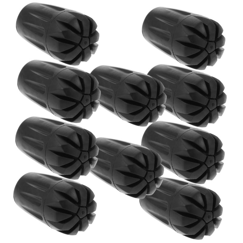 10Pcs Trekking Pole Tips Replacement Covers for Hiking Walking Sticks Enhanced Grip on Wet Surfaces - Image 2