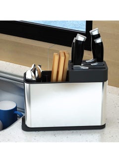 QSHOP Kitchen Utensil Holder, Stainless Steel Kitchen Utensil Holder, Detachable Knife Holder, Large Kitchen Tool Organizer, Multifunctional Kitchen Utensil Organizer, Space Saving  - Image 5