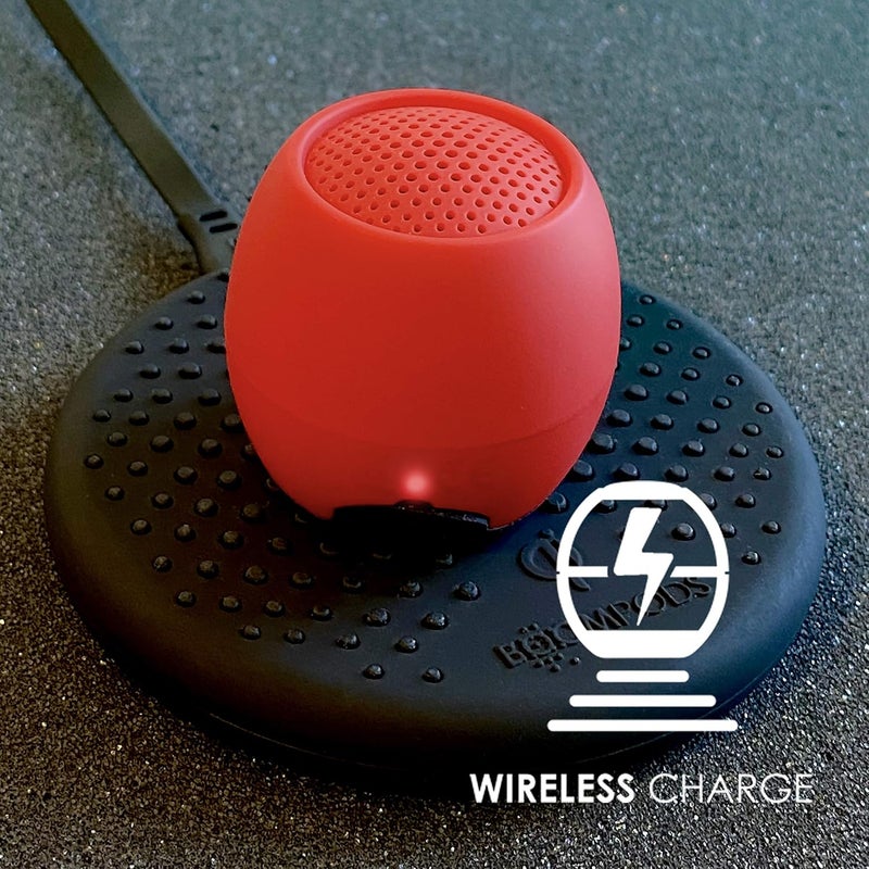 BOOMPODS Zero Bluetooth Speaker - Powerful Waterproof Mini Speakers with Dual Pairing Option & Wireless Mic with Big Sound (Red) - Image 5