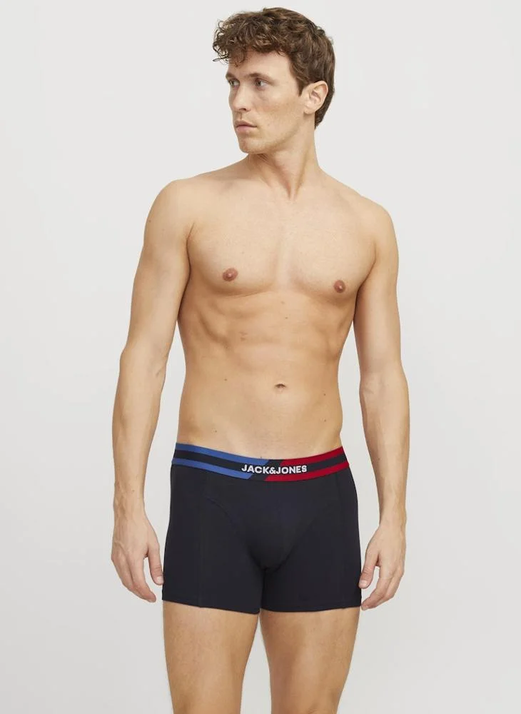 JACK & JONES 3 Pack Logo Band Trunks