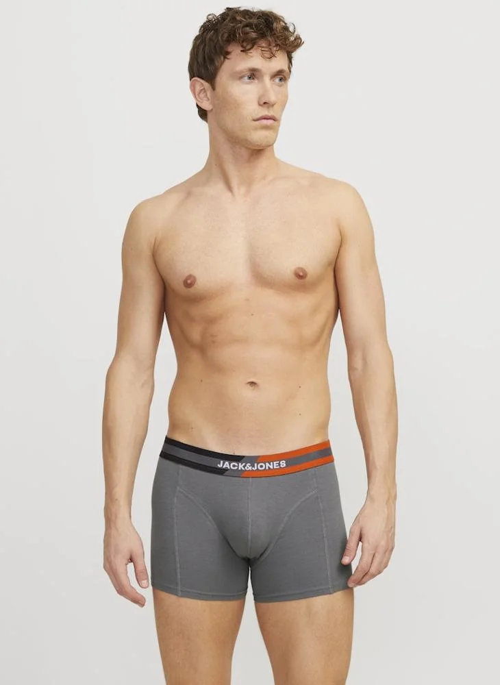 JACK & JONES 3 Pack Logo Band Trunks