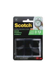 General Purpose Square Indoor Hook and Loop Fastener Black 7/8 x 7/8 Inch 7100110928