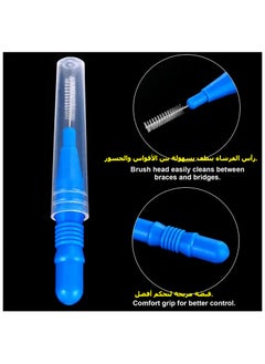 KADRAMA 30pcs Interdental Brushes Toothpick Tooth Flossing Head Oral Teeth Cleaning Brush Oral Care Tools 2.5mm Blue/2mm Red  - Image 4
