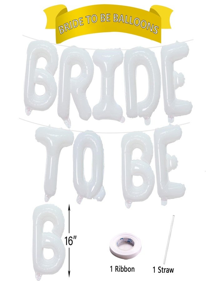 Tellpet Bride To Be Balloons Banner for Bridal Shower, Bride Balloons Bachelorette Party Decorations, White - Image 4