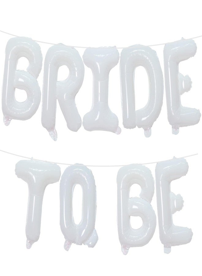 Tellpet Bride To Be Balloons Banner for Bridal Shower, Bride Balloons Bachelorette Party Decorations, White - Image 2