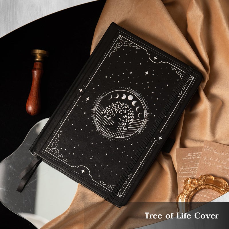 TIEFOSSI Tree of Life Journal, A5 Lined Journal for Women Men, Aesthetic Notebook with 316 Numbered Pages, Hardcover Vegan Leather Journals with Bookmark, 100 GSM Thick Paper - Image 4