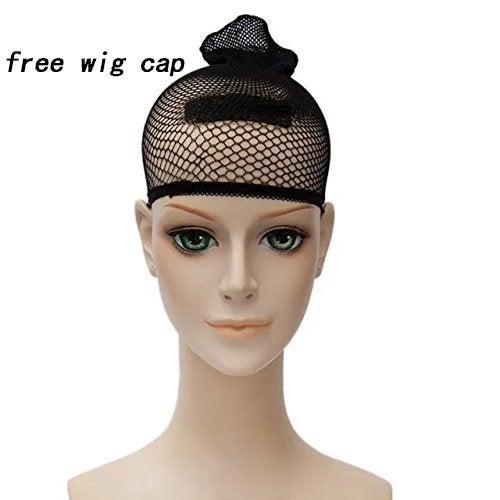 Aicos Short Black and White Costume Wig for Women Halloween Spooky Curly Wig Daily Dress Carnival Party Masquerade Anime Cosplay Wig +Wig Cap - Image 5