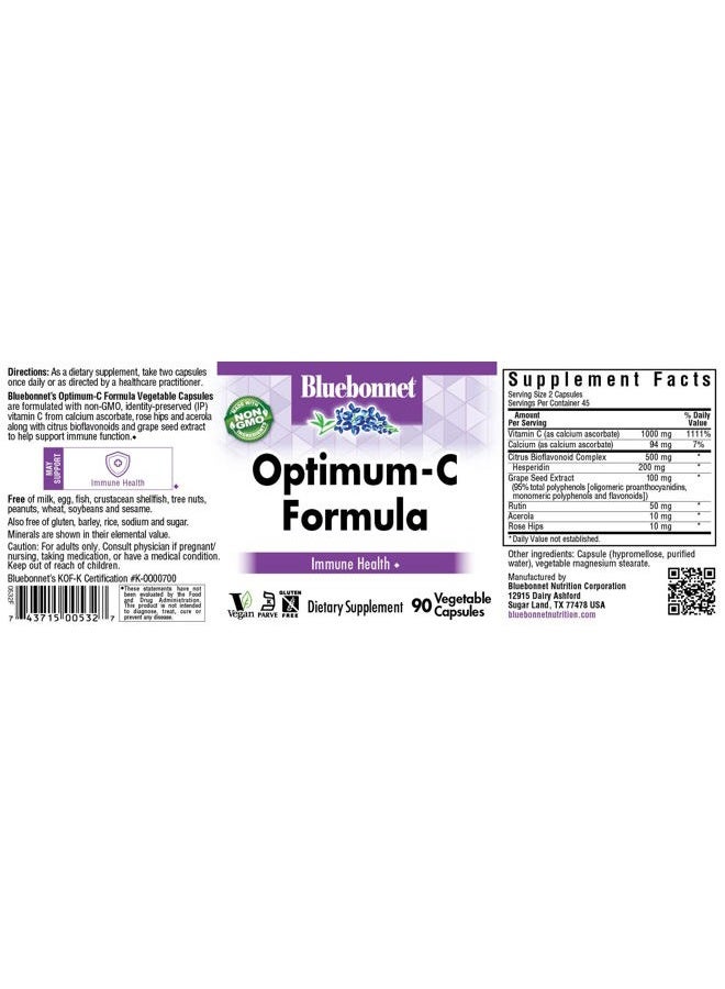 Bluebonnet Optimum C Formula Vegetable Capsules, 90 Count - Image 2