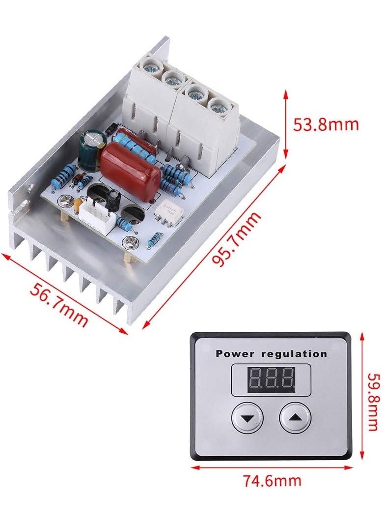 AYNEFY 10000W AC 220V 80A SCR Digital Voltage Regulator for Electric Stove Water Heater Light Dimmer on Lamp Speed Control Dimmer Thermostat  - Image 3