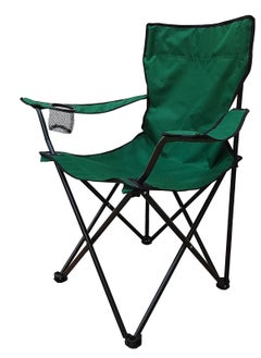 GO2CAMPS Foldable Camping Chair /Picnic Chair/Beach Chair/Out Door Chair Hand Support With Cup Holder With Carry Bag (Green)  - Image 1