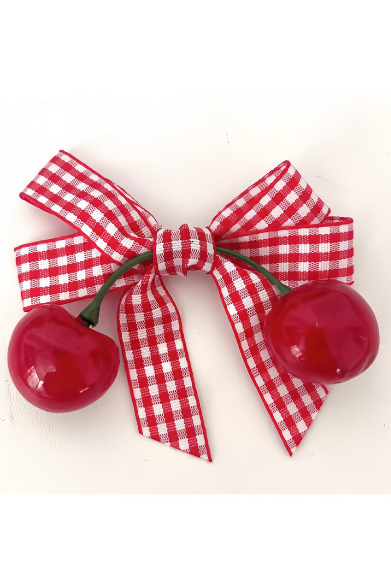 KHAJUL 2 Pcs Hair Clips, Cherry Bow Alligator Barrettes, for Teens and Women, Non-Slip Hair Accessories (RED) - Image 5