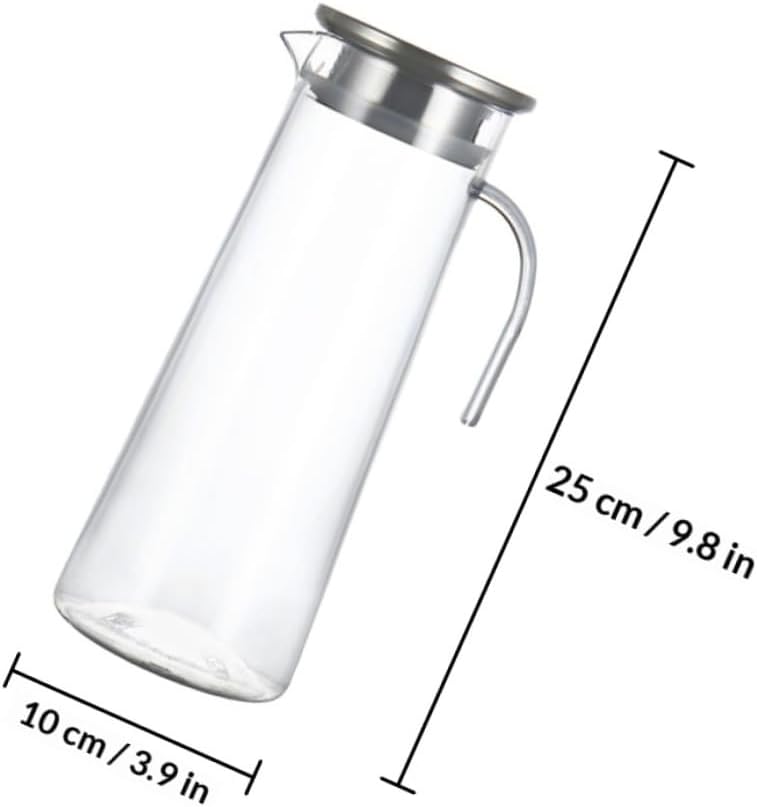 Household Acrylic Cold Water Pitcher with Stainless Steel Lid 1.2l, Beverage Storage Jug for Kitchen and Bar Use, Chilled Water Cooling Drinking Pitcher - Image 2