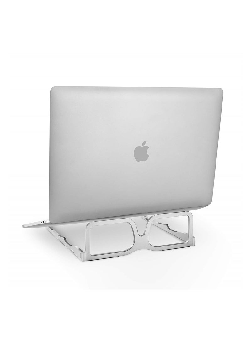 KASTWAVE Foldable Laptop Stand, Laptop Stand Ergonomic for Desk, The Portable Laptop Riser, Aluminum Laptop Stand for Desk, Compatible with Mac MacBook Pro Air, for Surface, and More 10-16 in Computer - Image 1