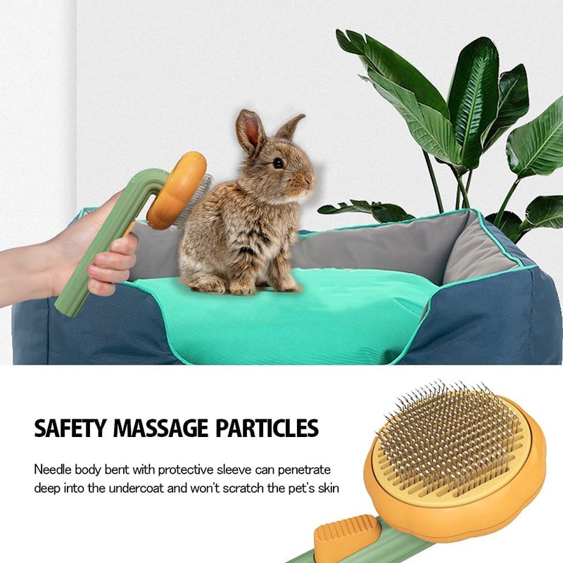EXPORTTANZA Self Cleaning Dog Comb & Cat Comb - Pet Hair Remover Grooming Comb with Switch & PAIN - Slickers | Deshedding Dog Brush & Cat To Gently Massage The Pets with Bath - Image 3