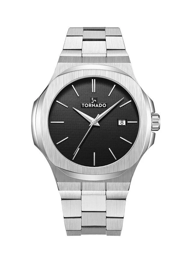 تورنيدو Tornado AURORA EON T21001-SBSB Men's Analog Display Watch & Stainless Steel Strap Silver