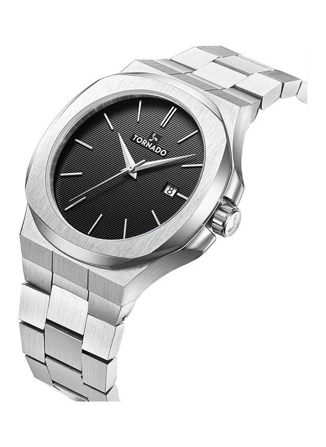 تورنيدو Tornado AURORA EON T21001-SBSB Men's Analog Display Watch & Stainless Steel Strap Silver