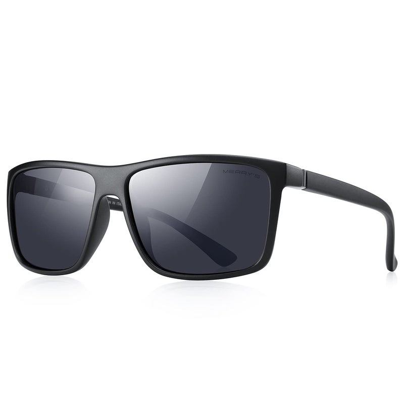 MERRY'S Rectangular Polarized Sports Sunglasses for Men Women Cycling Driving Fishing UV400 Protection S8225 - Image 1