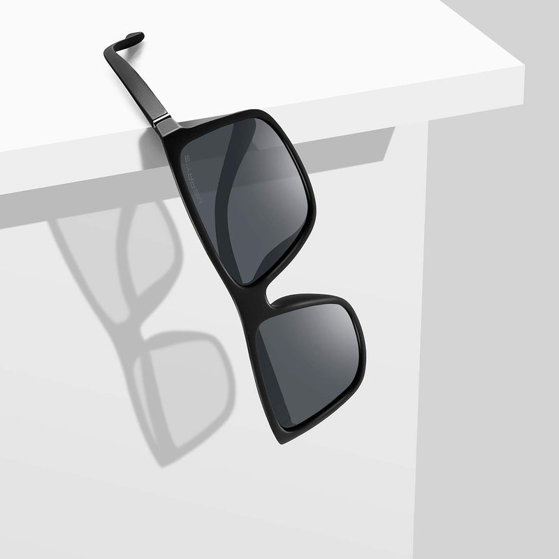 MERRY'S Rectangular Polarized Sports Sunglasses for Men Women Cycling Driving Fishing UV400 Protection S8225 - Image 2