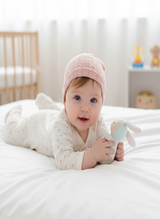 LIDHAY 3PCS Newborn Hats Preemie Baby Hats Cotton Preemie Caps Infant Hospital Beanie Tolddler Hat for Boy Girl 0-6Months maisui White+Pink+Taro - Image 5