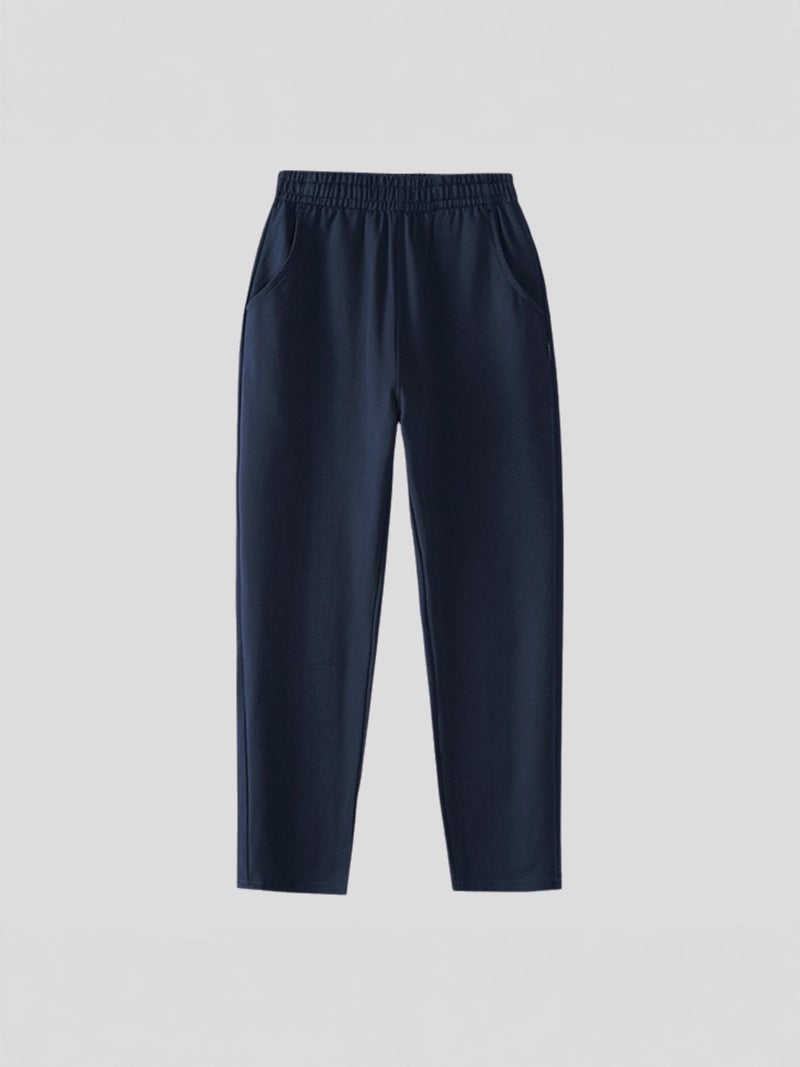 Children'S Navy Blue Black Sweatpants Spring & Fall Boys And Girls Dark Gray Light Gray Cuffed Thickeneded Kidsren'S School Uniform Pants - Image 5