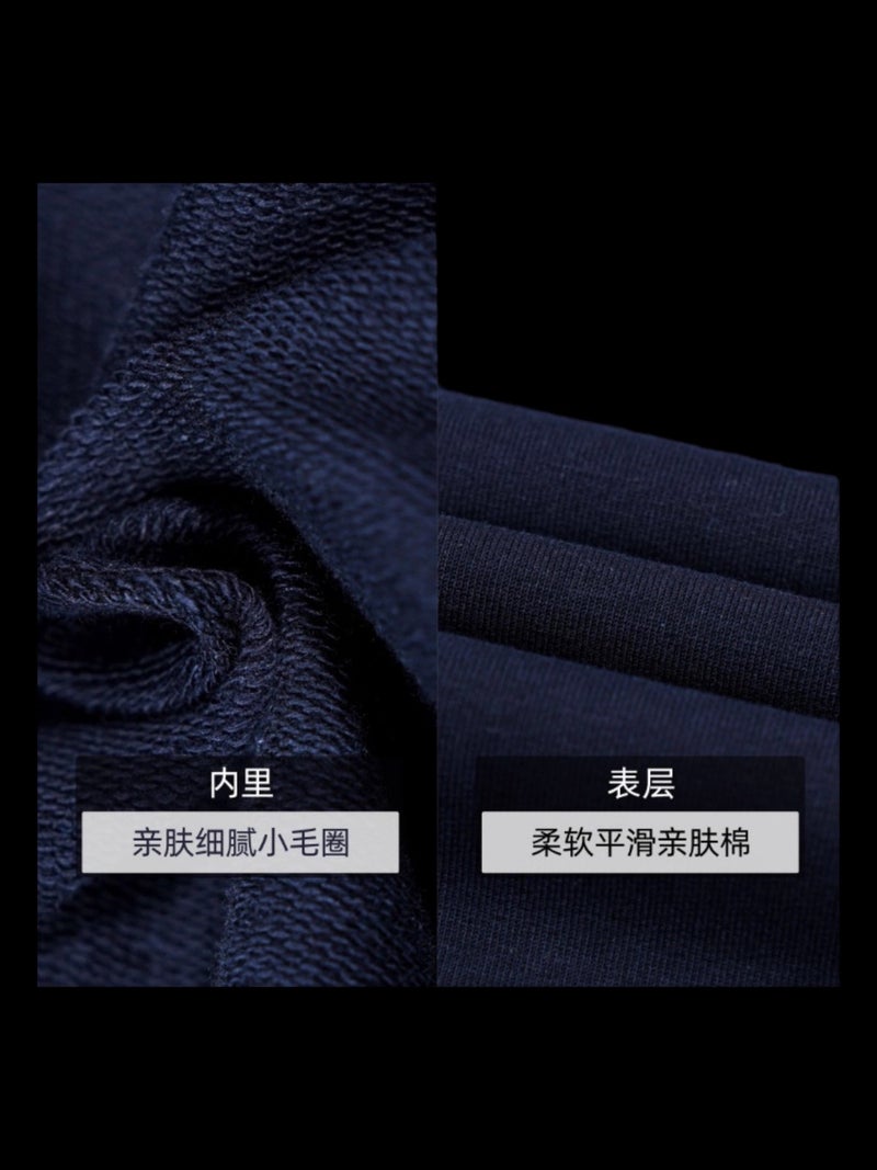 Children'S Navy Blue Black Sweatpants Spring & Fall Boys And Girls Dark Gray Light Gray Cuffed Thickeneded Kidsren'S School Uniform Pants - Image 3