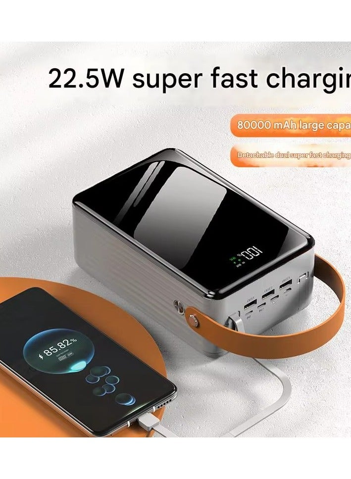 Denx 80000mAh Large Capacity Power Bank Portable Battery with Reflective Digital Display  DX410  - Image 4