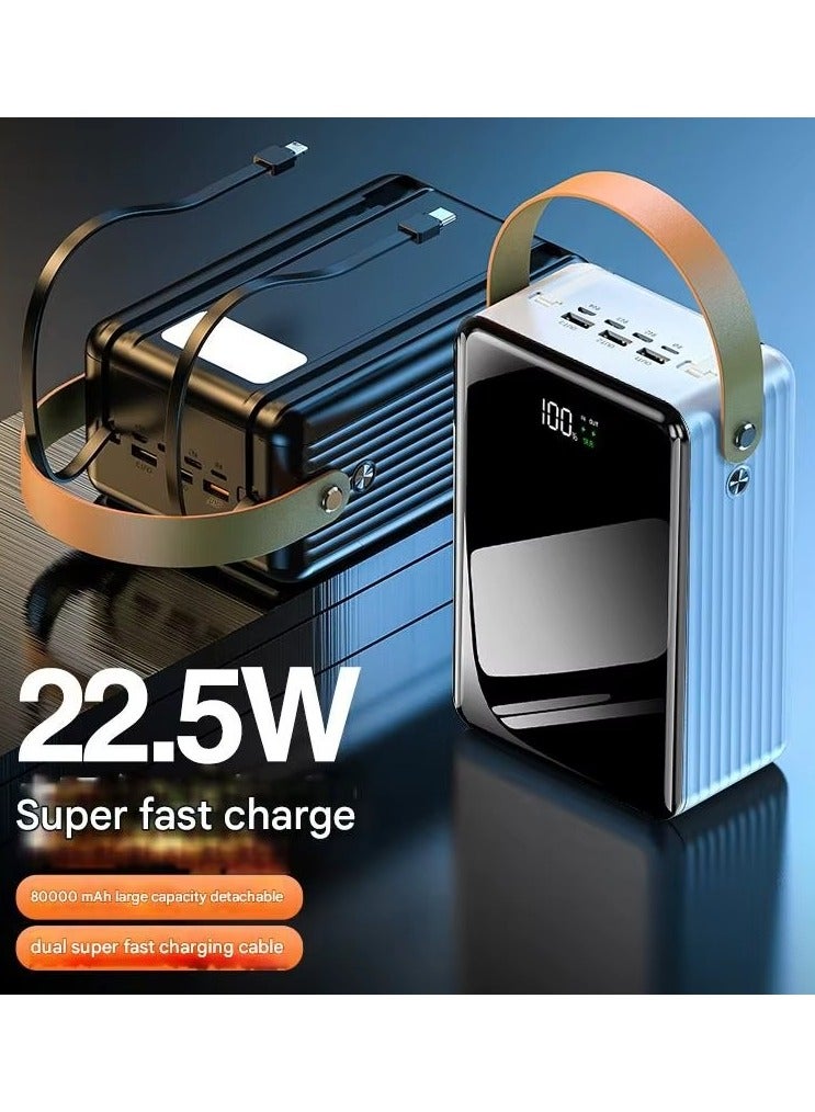Denx 80000mAh Large Capacity Power Bank Portable Battery with Reflective Digital Display  DX410  - Image 5