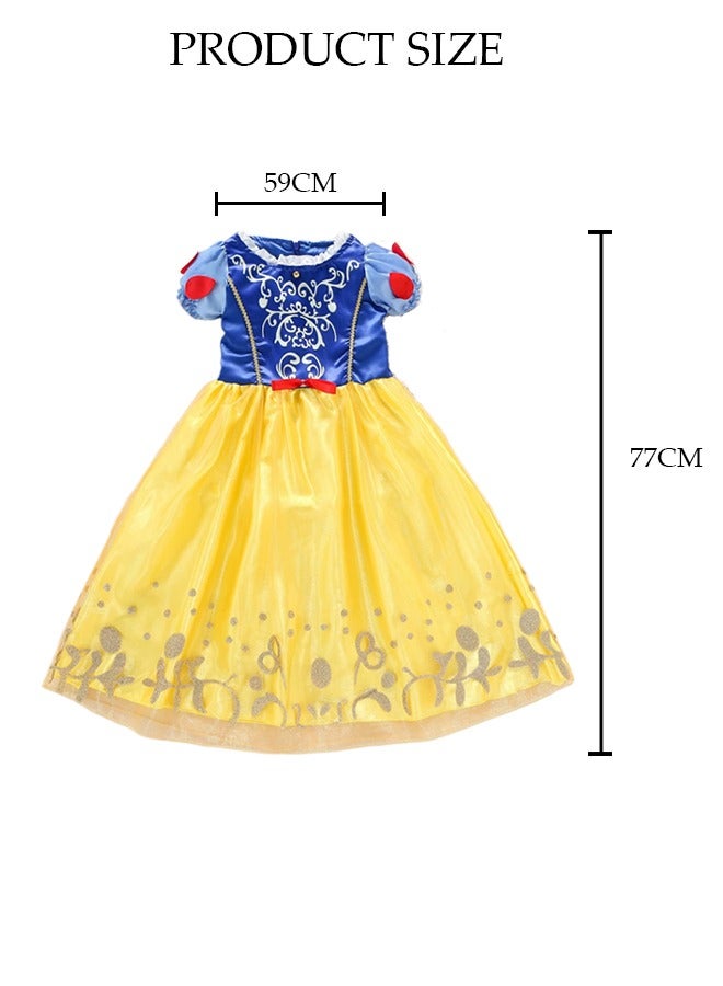إسكدنيا Princess Dress for Little Girls Cosplay Costume Role-playing clothes Princess Costume Breathable Fabric for Princess Mesh Dress with Dress up Accessories Toys for Birthday Party Sparkling Ball Gown and perform 120cm - Image 4