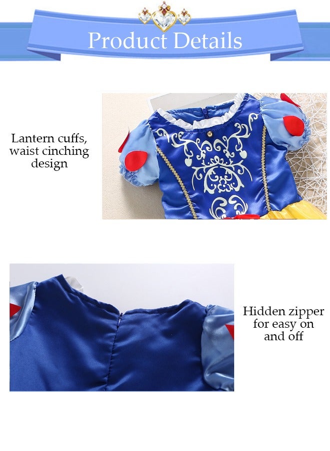 إسكدنيا Princess Dress for Little Girls Cosplay Costume Role-playing clothes Princess Costume Breathable Fabric for Princess Mesh Dress with Dress up Accessories Toys for Birthday Party Sparkling Ball Gown and perform 120cm - Image 3