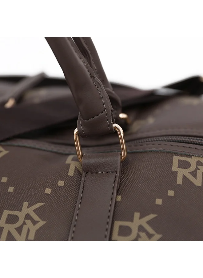 DKNY Street Creed Duffle Bags for Unisex | Ultra Lightweight Travel, Sports & Gym Duffle Bags Color Brown