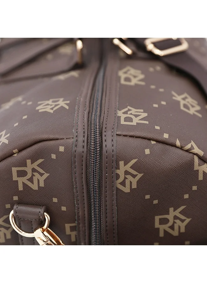 DKNY Street Creed Duffle Bags for Unisex | Ultra Lightweight Travel, Sports & Gym Duffle Bags Color Brown