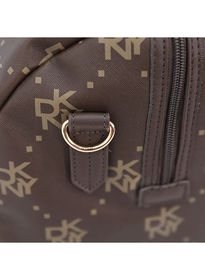 DKNY Street Creed Duffle Bags for Unisex | Ultra Lightweight Travel, Sports & Gym Duffle Bags Color Brown