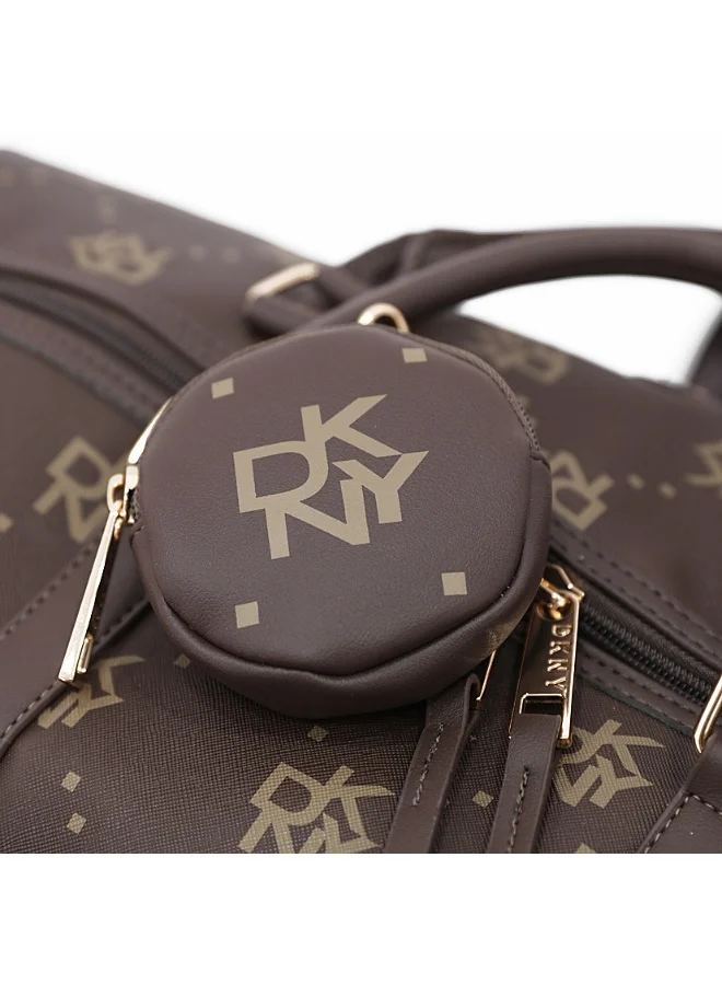 DKNY Street Creed Duffle Bags for Unisex | Ultra Lightweight Travel, Sports & Gym Duffle Bags Color Brown