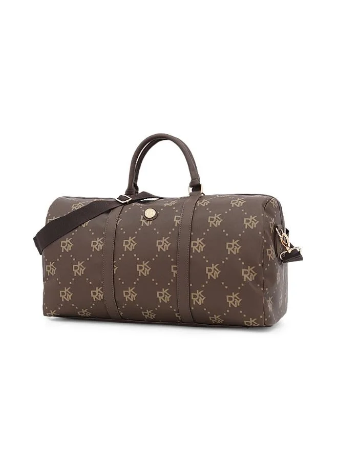 DKNY Street Creed Duffle Bags for Unisex | Ultra Lightweight Travel, Sports &amp; Gym Duffle Bags Color Brown